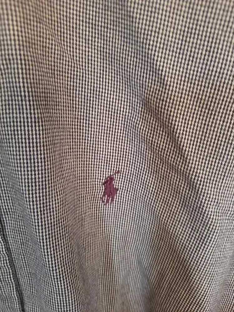 Ralph Lauren Blake Black and White Button Down Shirt Size Large‎
